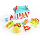 Chad Valley wooden burger gift set, imported from the UK