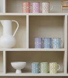 O.W.London 4 loop mugs pastel hues gift box, imported from the UK