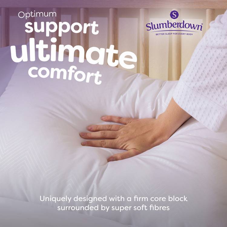 Slumberdown firm support pillow 2 pack, imported from the UK