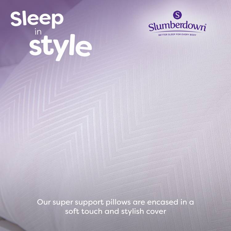 Slumberdown firm support pillow 2 pack, imported from the UK