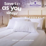Slumberdown firm support pillow 2 pack, imported from the UK