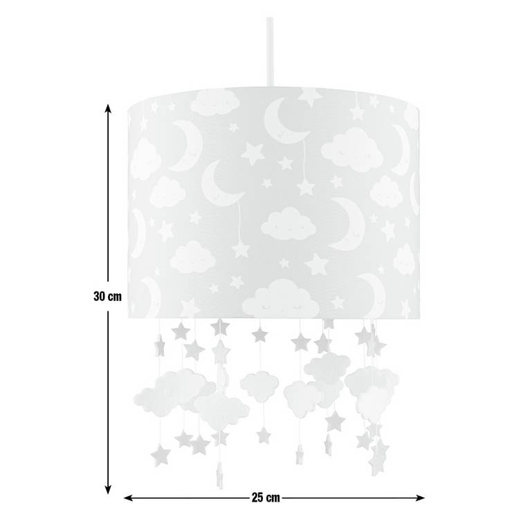 Argos Home grey stars lampshade 25cm, UK version