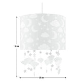 Argos Home grey stars lampshade 25cm, UK version