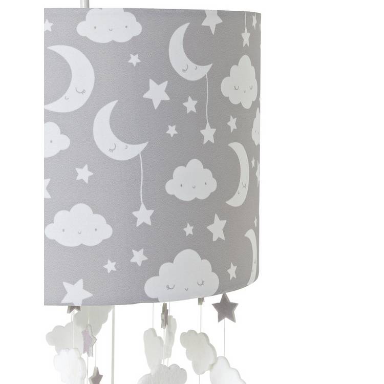 Argos Home grey stars lampshade 25cm, UK version