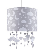 Argos Home grey stars lampshade 25cm, UK version
