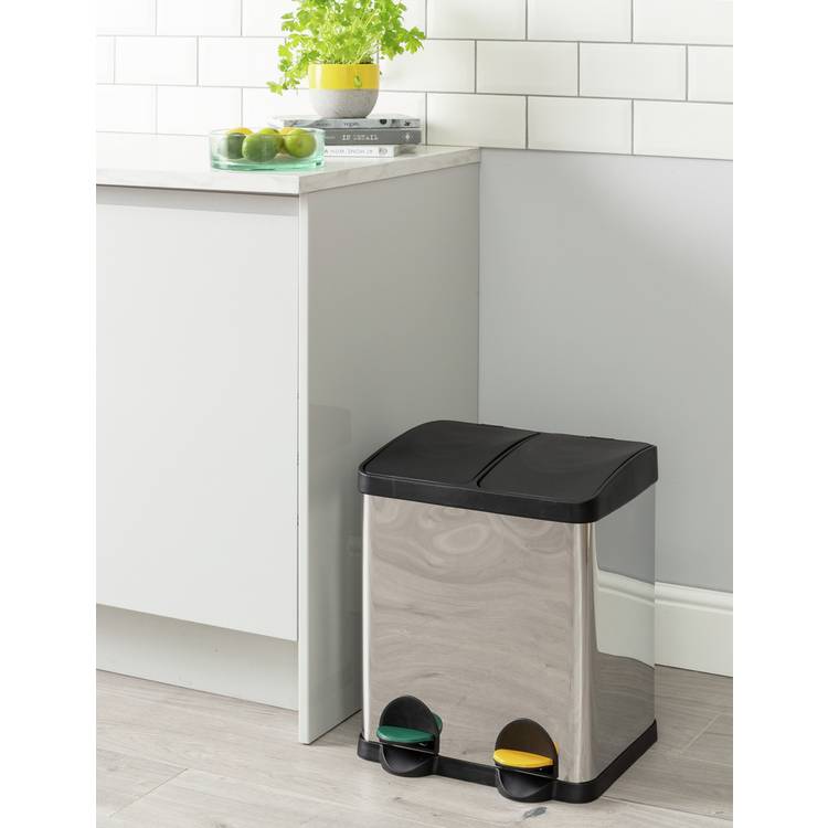 Habitat twin compartment recycling bin 30 litre, UK version