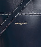 Claudie Pierlot calfskin bucket bag gold-tone logo (British brand)