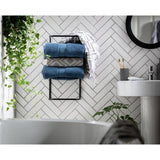 Habitat wall mounted towel holder matt black 52cm - British product