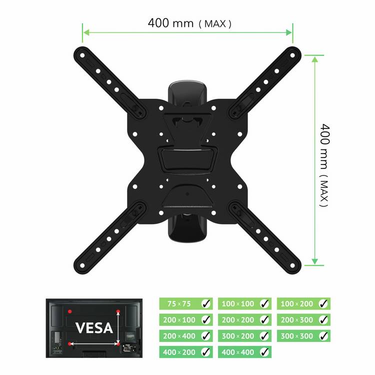 AVF multi-position TV bracket 32-65 inch (British brand)