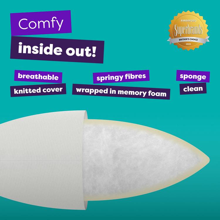 Slumberdown Memory Plus Firm memory foam pillow, imported from the UK