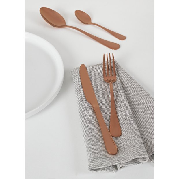 Argos Home copper cutlery set 16 piece, UK version
