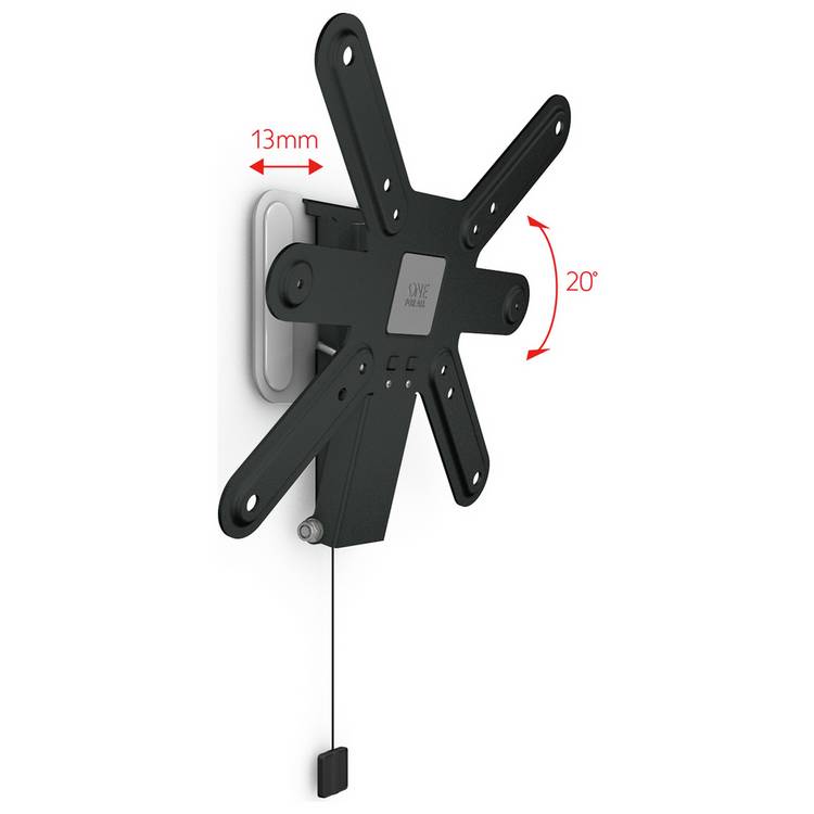 One For All ultra slim tilt TV bracket for 13-43 inch screens, imported from the UK