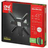 One For All ultra slim tilt TV bracket for 13-43 inch screens, imported from the UK