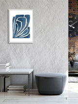Next Brookpace Lascelles Blue Leaf II Artwork In White Frame 26x22 Inch- Buy online at McGrocer
