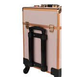 Pink professional make-up trolley case aluminium - British product