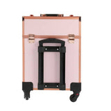 Pink professional make-up trolley case aluminium - British product