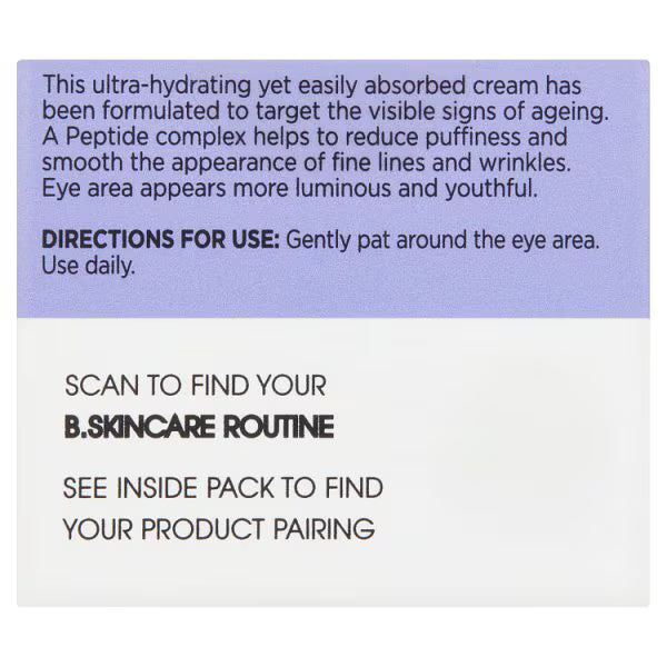 B Smoothing Eye Cream 15ml glass jar - British product