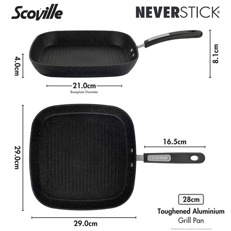 Scoville Neverstick grill pan 28cm, imported from the UK