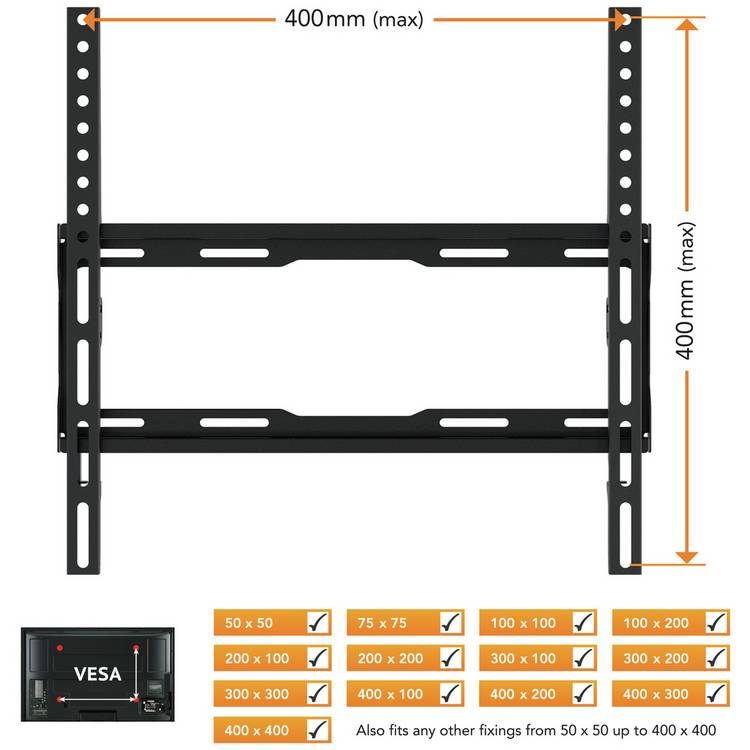 AVF flat TV wall bracket 32-55 inch - British product