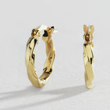 Argos Revere 9ct Gold Plated Sterling Silver Twist Hoop Earrings- Buy online at McGrocer