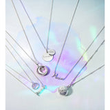 Moon & Back sterling silver Mum pendant with curb chain, UK version