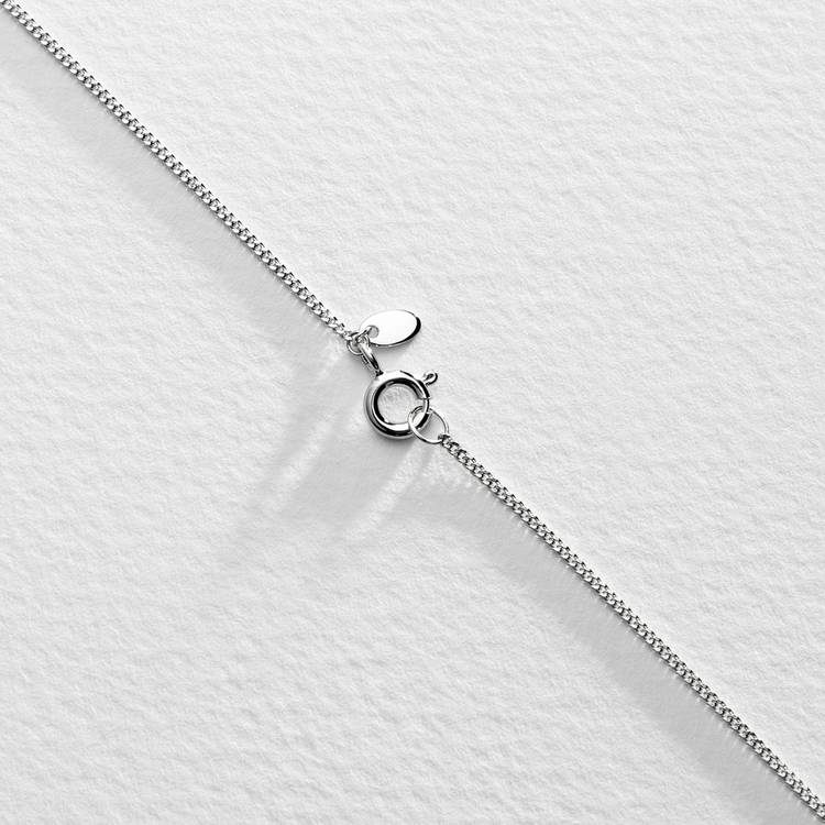 Moon & Back sterling silver Mum pendant with curb chain, UK version