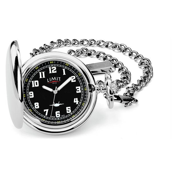 Limit men's silver and black pocket watch, imported from the UK