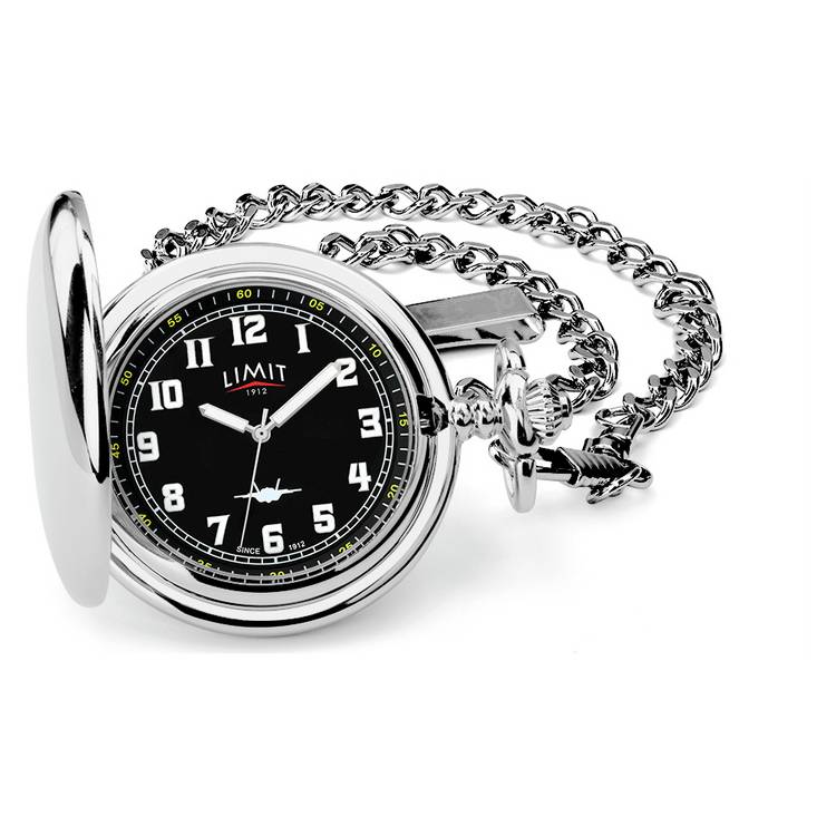 Limit men's silver and black pocket watch, imported from the UK