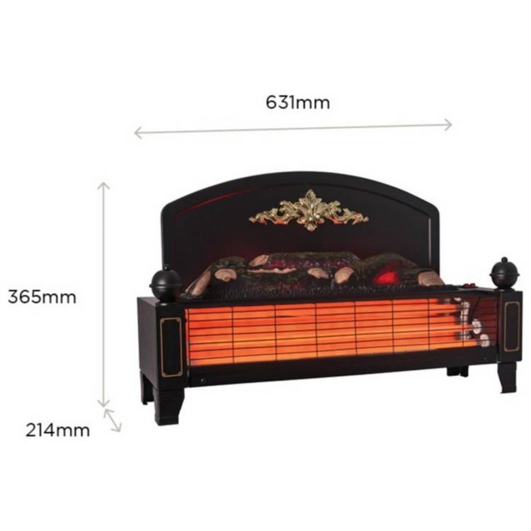 Dimplex Yeominster classic electric freestanding fire 1.2kW, UK version