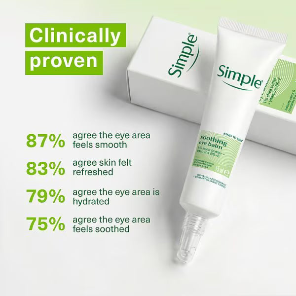 Simple Kind To Eyes Soothing Eye Balm 15ml (British brand)