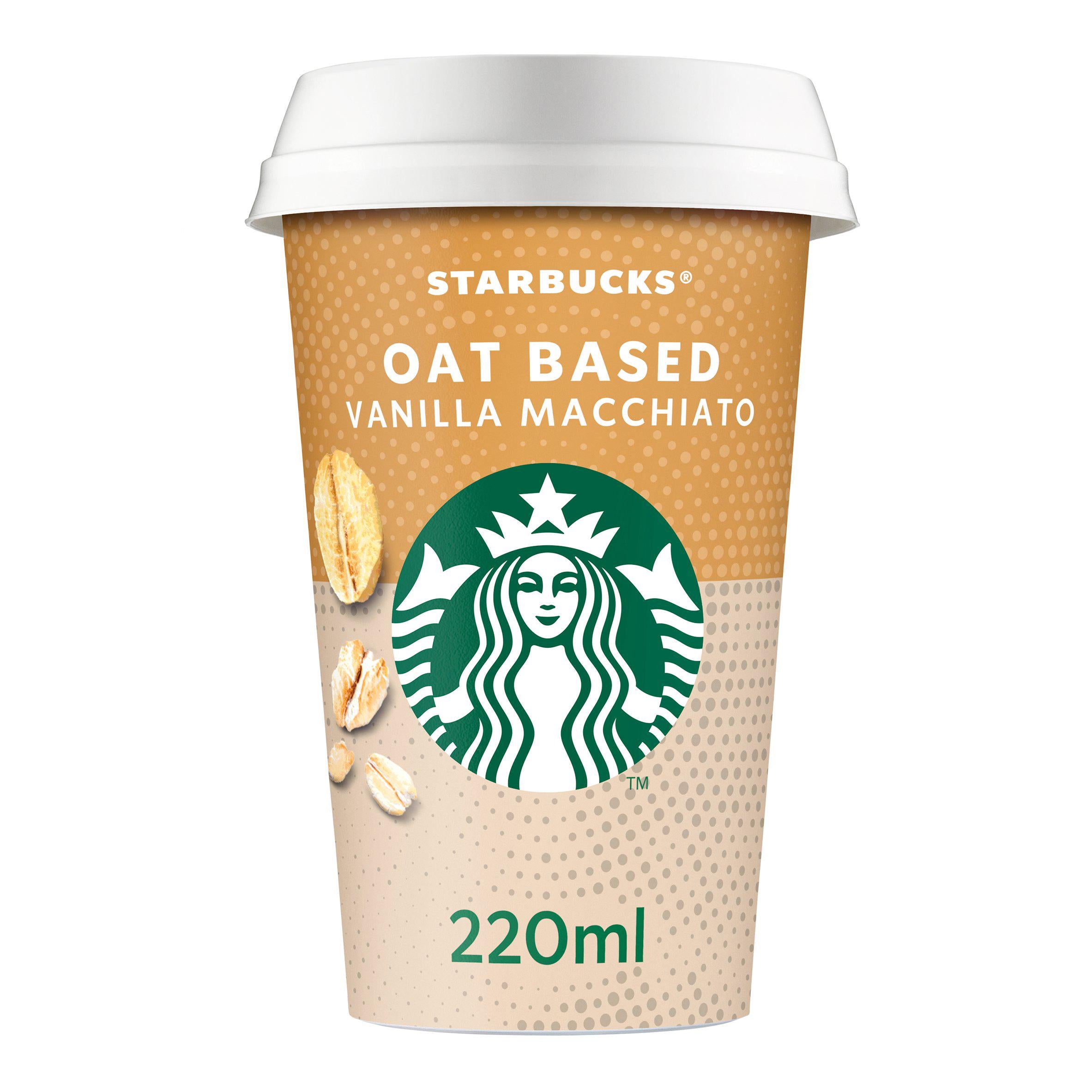 Starbucks Vanilla Macchiato Iced Coffee, Plant-Based Drink 220ml GOODS Sainsburys