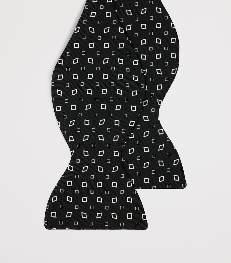 Dunhill mulberry silk printed bow tie - British product