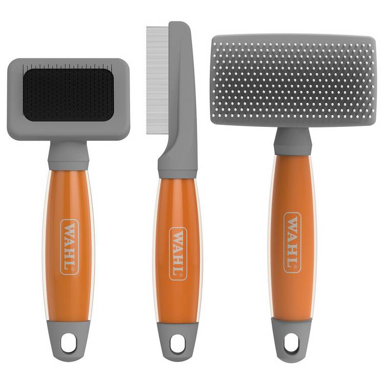 Wahl essential dog and cat grooming brush set (British brand)