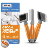 Wahl essential dog and cat grooming brush set (British brand)
