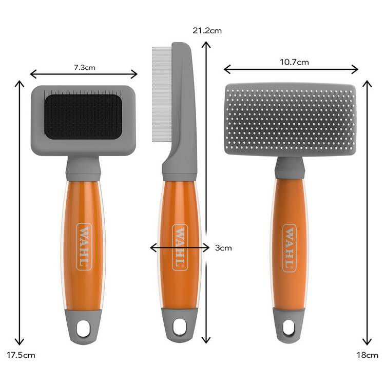 Wahl essential dog and cat grooming brush set (British brand)