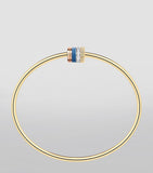 Boucheron Quatre Blue bangle 18k gold with denim Hyceram (British brand)