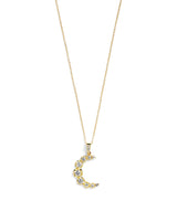 Harrods Jennifer Meyer Yellow Gold and Diamond Moon Necklace- Buy online at McGrocer