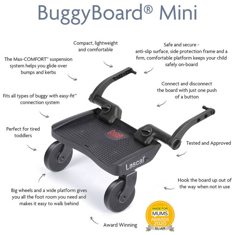 Lascal Mini BuggyBoard toddler pushchair accessory (British brand)