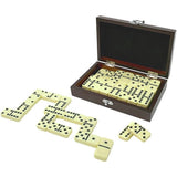 Craftsman Wood Veneer Deluxe Dominoes set, UK version