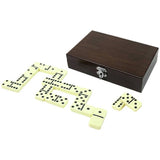 Craftsman Wood Veneer Deluxe Dominoes set, UK version
