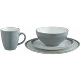 Argos Home ribbed stoneware dinner set grey 16 piece - British product