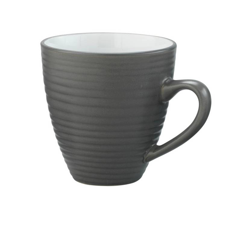 Argos Home ribbed stoneware dinner set grey 16 piece - British product