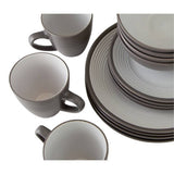 Argos Home ribbed stoneware dinner set grey 16 piece - British product