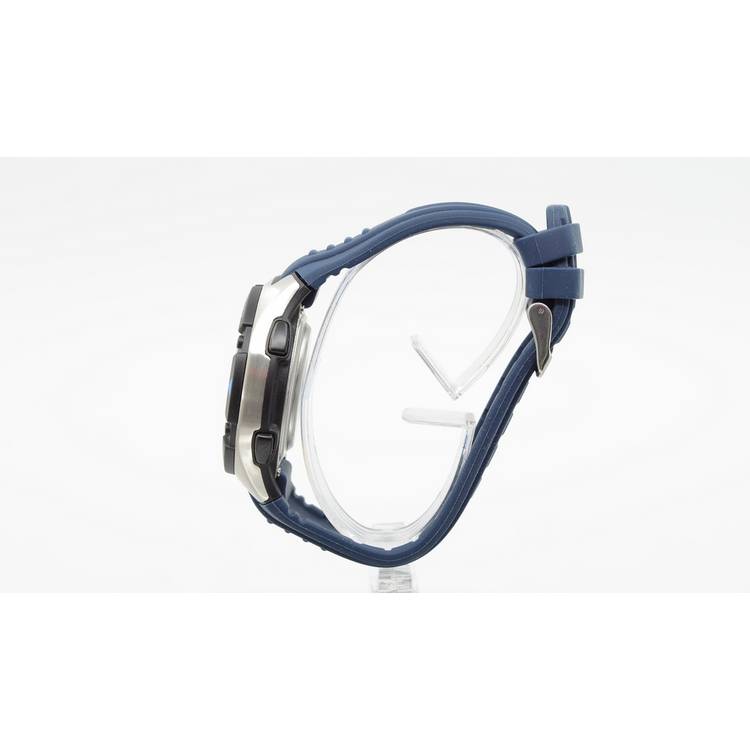 Lorus men's digital watch with blue silicone strap (British brand)