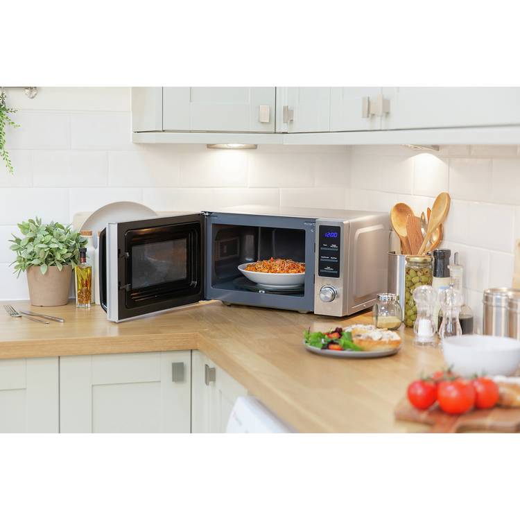 Russell Hobbs compact microwave 800W 20L stainless steel, imported from the UK