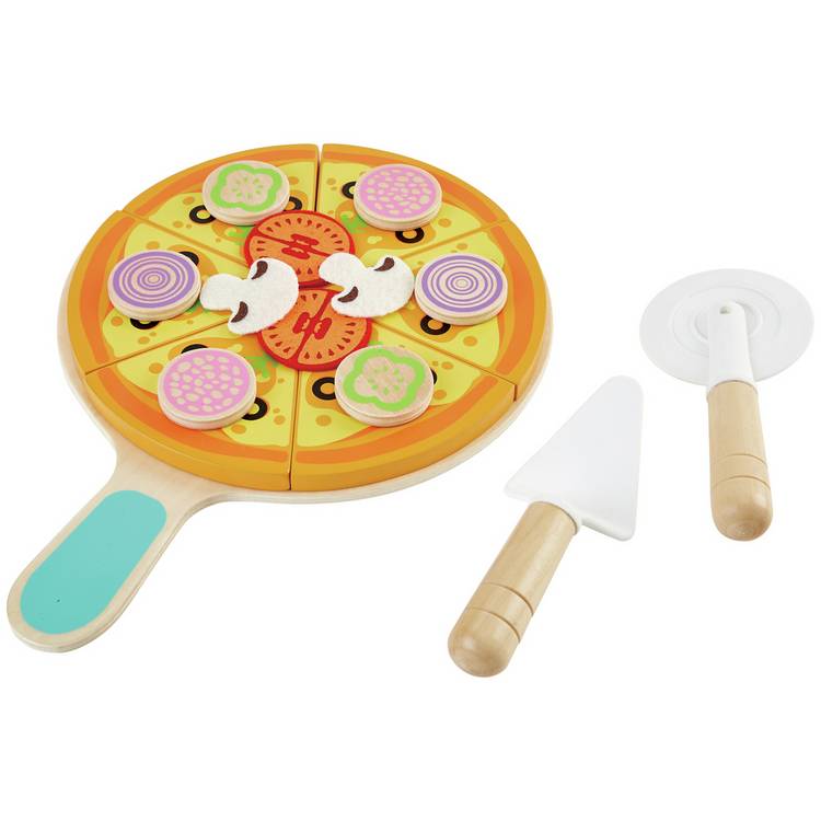 Chad Valley wooden pizza set, imported from the UK