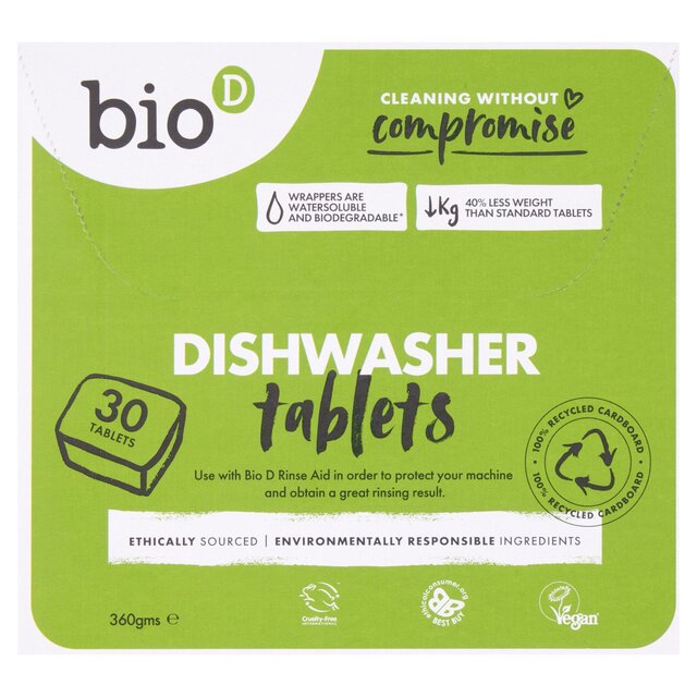 Bio-D Dishwasher Tablets 30 per pack - McGrocer