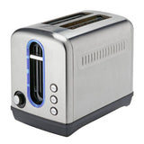 Cookworks illuminated 2 slice toaster brushed stainless steel (British brand)