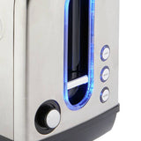 Cookworks illuminated 2 slice toaster brushed stainless steel (British brand)