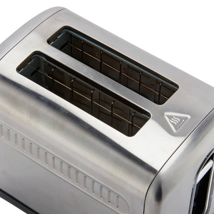 Cookworks illuminated 2 slice toaster brushed stainless steel (British brand)